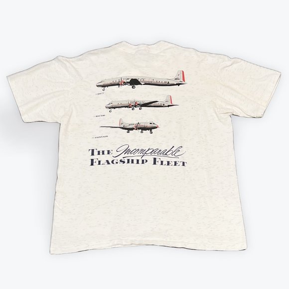 L - VINTAGE 90’S AA AIRLINE TSHIRT - Picture 2 of 2